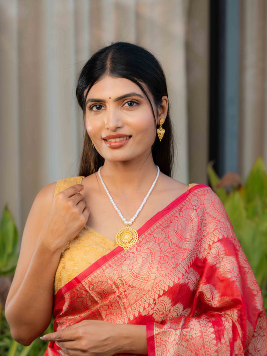 Charvika Long Gold Necklace set