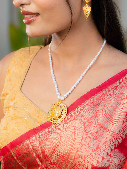Charvika Long Gold Necklace set