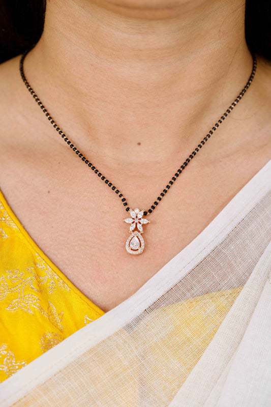 Ahana full black beads Mangalsutra