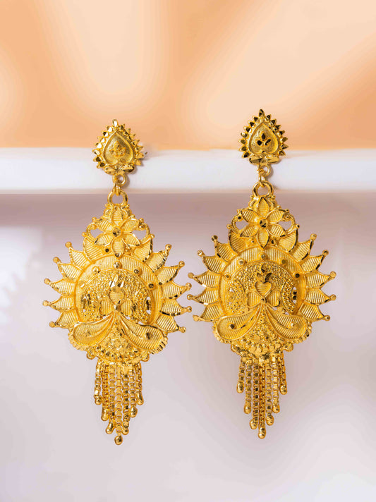 Kamakshi Long Gold Earrings
