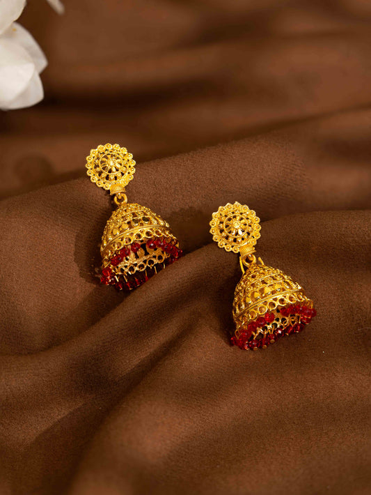 Mrinalika Gold Jhumkas