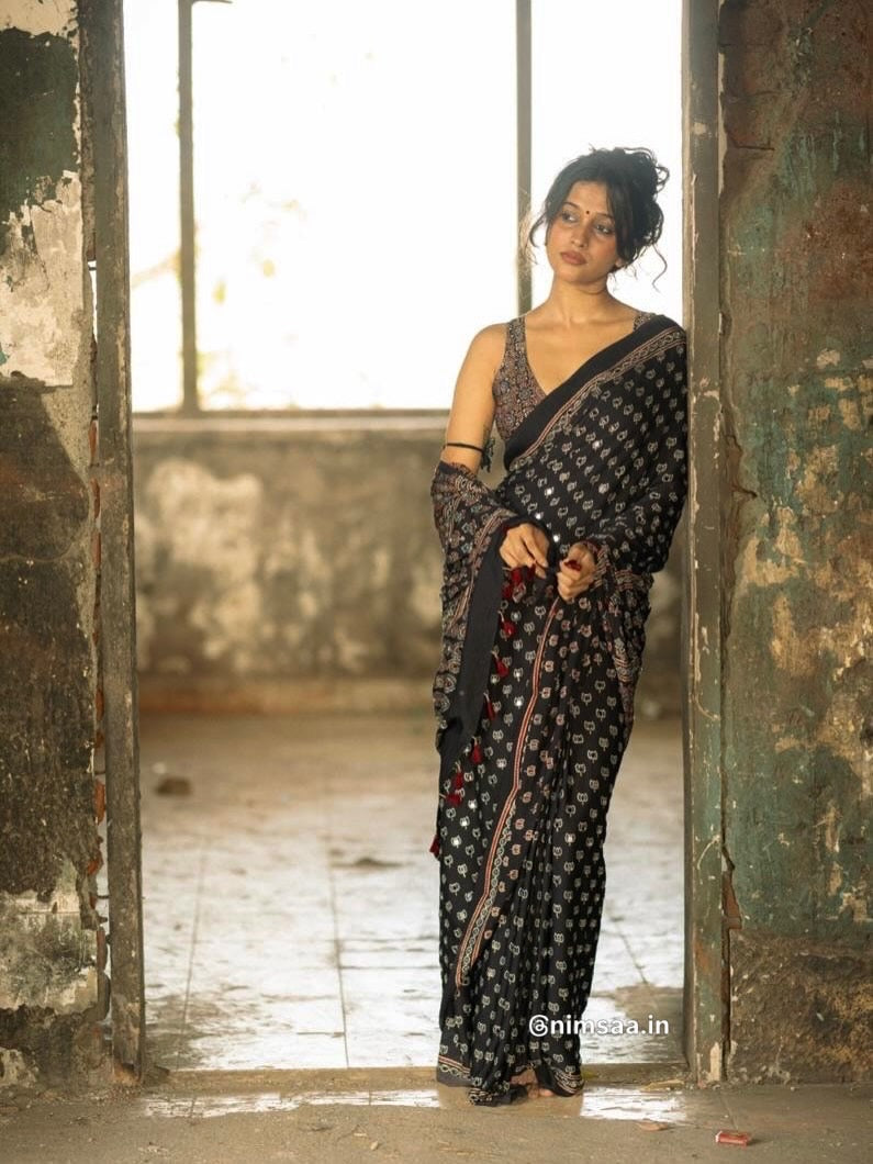 Ajrakh Saree