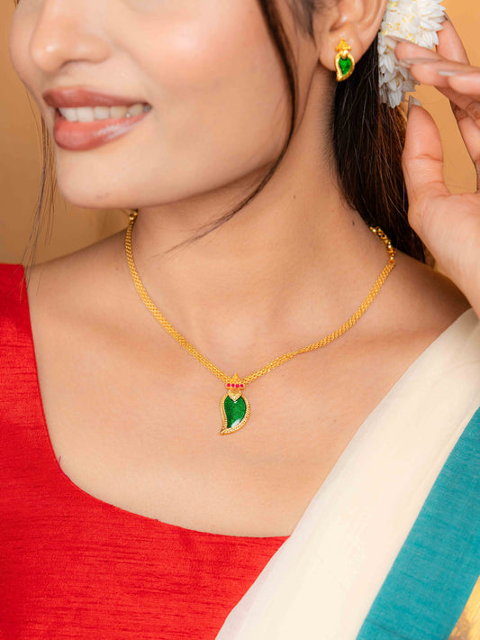 ⁠Devayani Temple Necklace set
