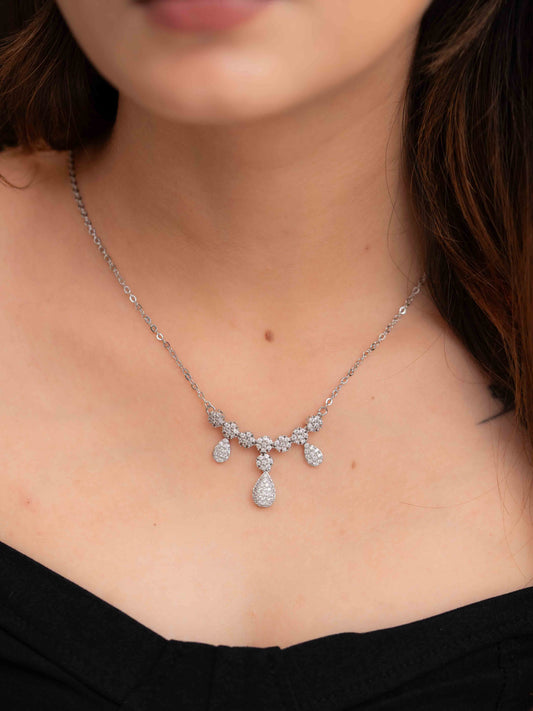 Zara Silver Necklace  Set