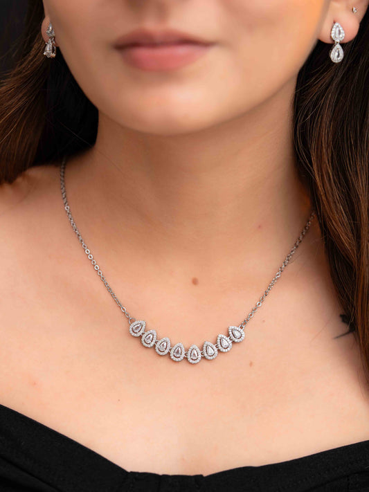 Ziya Silver Necklace Set