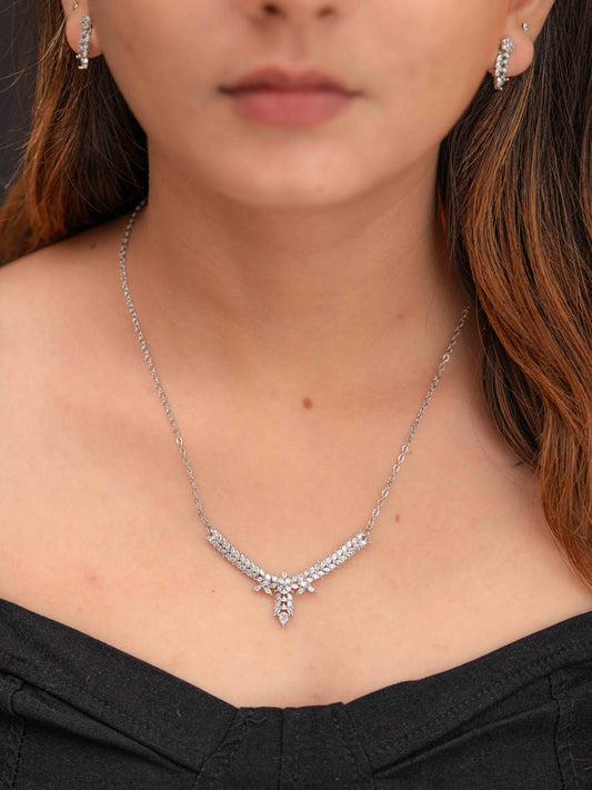 Anvi Silver Necklace Set