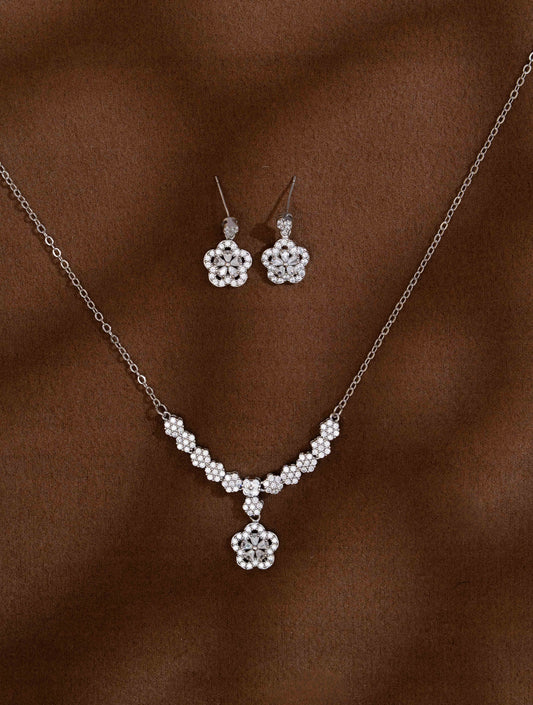 Ritika Silver Necklace Set