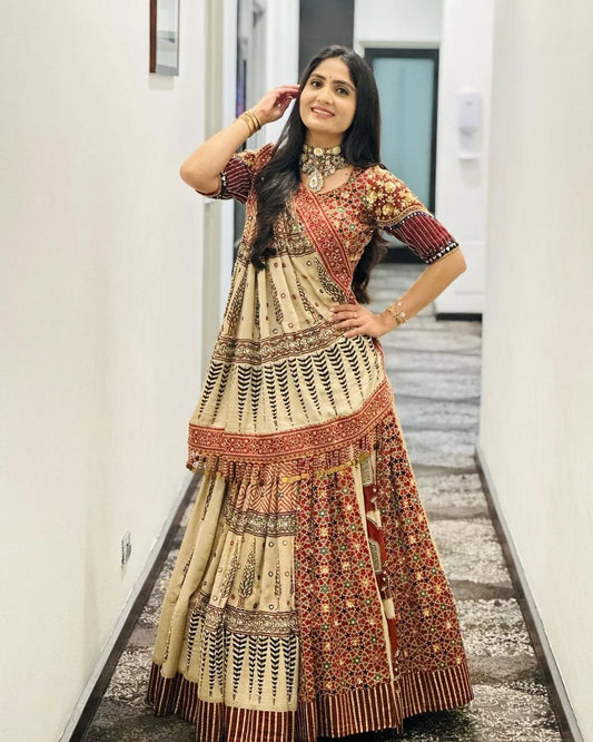 Multicolor Premium Elegant Mirror Work Lehenga Choli with Designer Dupatta for Festive Ethnic Wear for Women